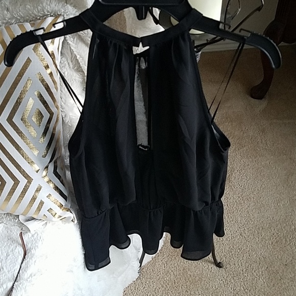 Peplum elastic waist top - Picture 3 of 4